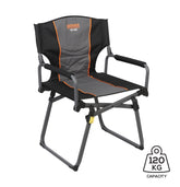Telfer Compact Directors Chair, Folding Aluminium Frame, Lightweight, Weight Rated 120kg, Carry Bag with Carry Handle
